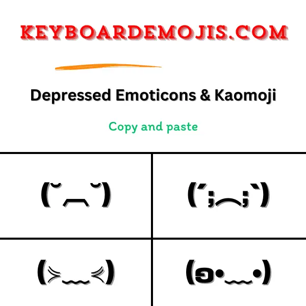 100+ Depressed Emoticons & Kaomoji