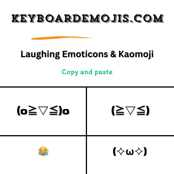 100+ Laughing Emoticons & Kaomoji