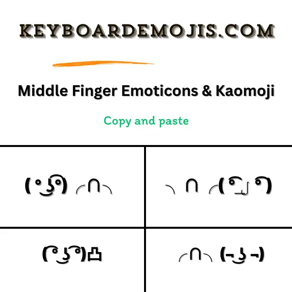 100+ Middle Finger Emoticons & Kaomoji