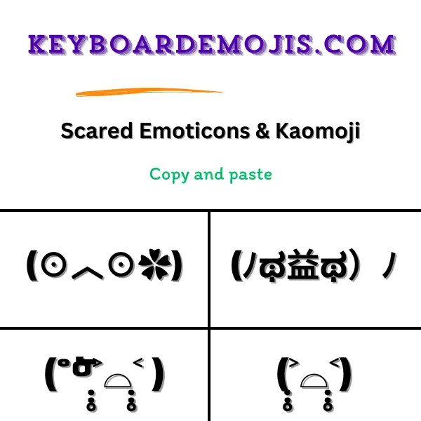 100+ Scared Emoticons & Kaomoji