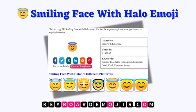 😇 Smiling Face With Halo Emoji