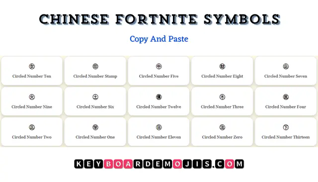 Fortnite Symbols | Copy and Paste