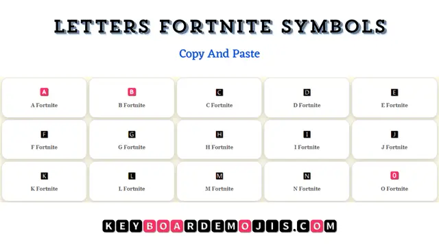 Letters Fortnite Symbols |🅰|🆉| Copy And Paste