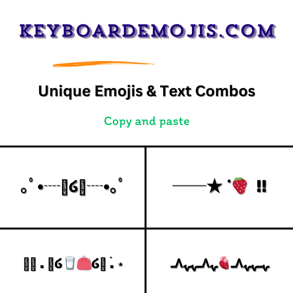 Unique Emojis & Text Combos | 🪷🍃🪞 | Copy & Paste Image